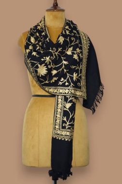 Ari Jaal – Midnight Black with Metallic Gold Embroidery