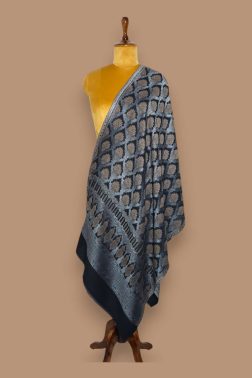 Black and Gold Zari Work Stole