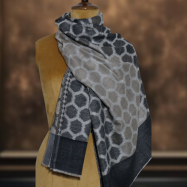 Grey & Charcoal Ikkat Stole (3)