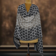 Grey & Charcoal Ikkat Stole (4)