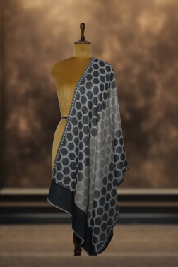 Grey & Charcoal Ikkat Stole