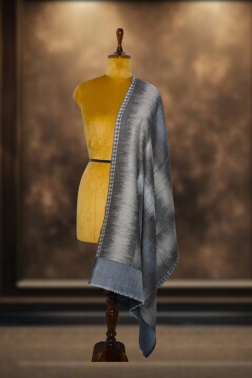 IKkat Pashmina Stole (Grey Striped)