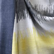 Ikkat Pashmina Stole (Yellow & Grey Zigzag) (5)
