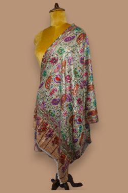 Kalamkari Stole – Indigo Floral Vines