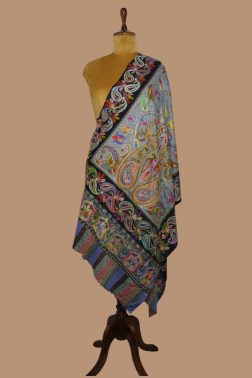 Kalamkari Stole – Pastel Folk Elegance