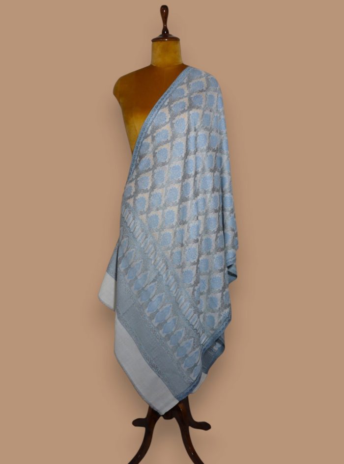 Sky-Blue-and-Beige-Zari-Work-Shawl-01