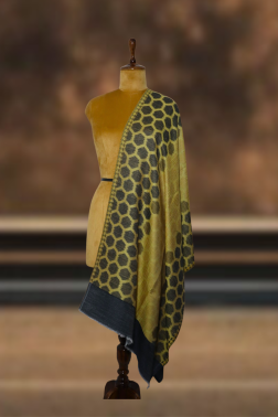 Olive & Black Ikkat Stole