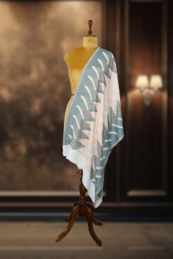 Whispering Pines Ikkat Cashmere Stole